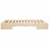 vidaXL Bedframe met opslag Bruin 135 x 190 cm Massief grenenhout