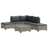 vidaXL 6 st Rieten Loungeset met Kussens GENDT Natuurlijk rattan