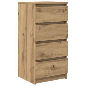 vidaXL Dressoir 37,5x35x76 cm bewerkt hout artisanaal eikenkleurig