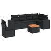 vidaXL Patio Sofa Set 7-zits Black