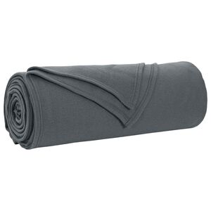 vidaXL Gooi Deken Donkergrijs 210 x 140 cm Fleece