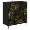 vidaXL Dressoir ELBURG Zwart eiken 69 x 33 x 76 cm Bewerkt hout
