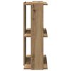 vidaXL Boekenkast 3-laags 60x30x80 cm bewerkt hout artisanaal eiken