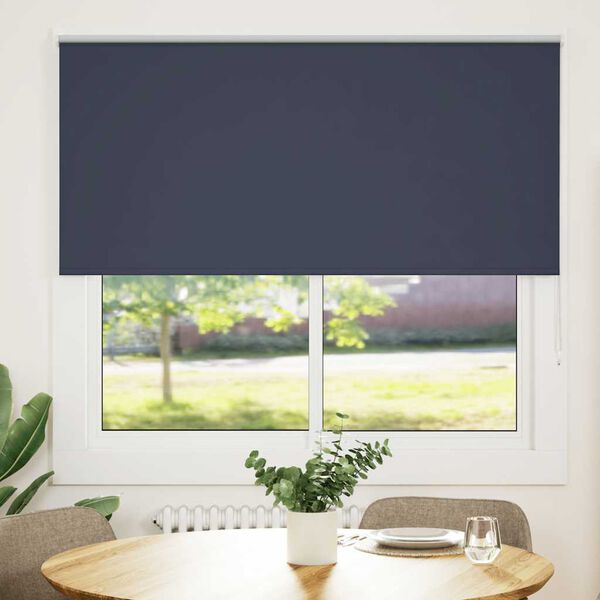vidaXL Rolgordijn verduisterend 165x130 cm stofbreedte 161,6 cm blauw