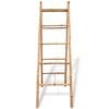 vidaXL Dubbele handdoekenladder met 5 tredes 50x160 cm bamboe