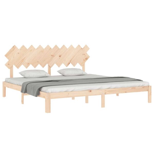 vidaXL Bedframe zonder matras massief grenenhout 200x200 cm