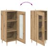 vidaXL Dressoir artisanaal eikenkleurig 34 x 34.5 x 90 cm Bewerkt hout