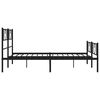 vidaXL Bedframe met hoofd- en voeteneinde metaal zwart 135x190 cm