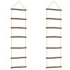 vidaXL Wanddecoraties laddervormig 2 st 30x100 cm naturel tak