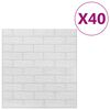 vidaXL 3D-behang zelfklevend 40 st bakstenen wit