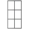 vidaXL Schuifdeur met beslag 102x205 cm aluminium en ESG-glas
