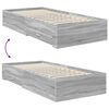vidaXL Bedframe Grijs Sonoma en Zilver 70 x 190 cm Bewerkt hout