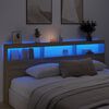 vidaXL Hoofdbordkast met LED-verlichting 220x17x102 cm sonoma eiken
