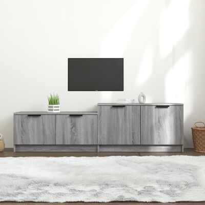 vidaXL Tv-meubel 158,5x36x45 cm bewerkt hout grijs sonoma eikenkleurig