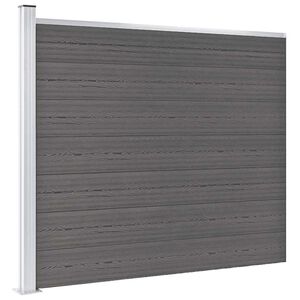 vidaXL Schuttingpaneel 175x146 cm HKC grijs