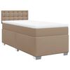 vidaXL Boxspring met matras kunstleer cappuccinokleurig 90x200 cm