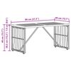 vidaXL Buiten Tafel Naturel 80 x 40 x 40 cm Staal en Poly Rattan