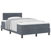 vidaXL Boxspringbed met hoofdeinde Donkergrijs 120 x 200 cm Fluweel