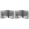 vidaXL Keerwand 2 st 50 x 50 x 40 cm Gegalvaniseerd staal zilver