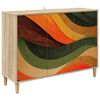 vidaXL Dressoir BONN Sonoma 102 x 33 x 75 cm Bewerkt hout