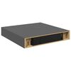 vidaXL Wandschappen zwevend 2 st 23x23,5x3,8 cm MDF hoogglans grijs