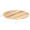 vidaXL Tafelblad rond 15-16 mm 40 cm massief mangohout