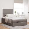 vidaXL Ottoman bed met matras en LED's 120x200cm stof taupe