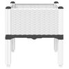 vidaXL Plantenbak met poten 40x40x42 cm polypropeen wit
