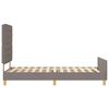 vidaXL Bedframe met hoofdeinde Taupe 90 x 200 cm Stof