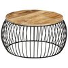 vidaXL Salontafel Ø68 cm ruw mangohout