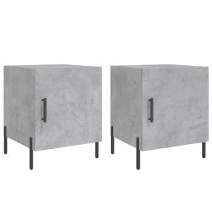 vidaXL Nachtkastjes 2 st 40x40x50 cm bewerkt hout betongrijs