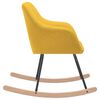 vidaXL Schommelstoel stof geel