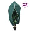 vidaXL Plantenhoezen met ritssluiting 2 st 70 g/m&sup2; 3,93x3 m