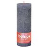 Bolsius Stompkaarsen Shine 4 st rustiek 190x68 mm schemerblauw