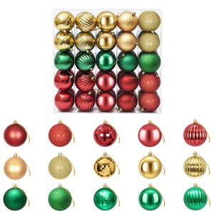 vidaXL Kerstballen set 50 st Rood, goud en groen 8 cm Polystyreen