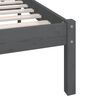 vidaXL Bedframe massief grenenhout grijs 90x190 cm