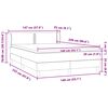 vidaXL Boxspring met matras fluweel roze 140x220 cm