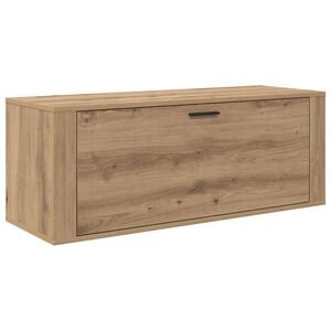 vidaXL Schoenenkast 100 x 35 x 38 cm Bewerkt hout Artisanaal eiken