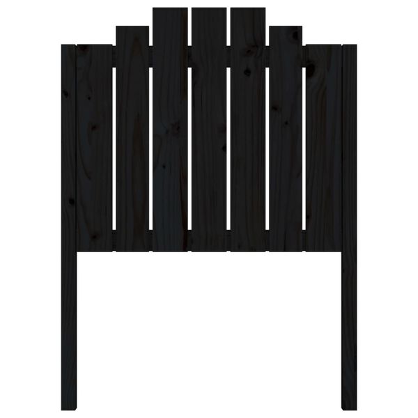 vidaXL Hoofdbord 81x4x110 cm massief grenenhout zwart