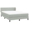 vidaXL Boxspring met matras fluweel lichtgrijs 160x220 cm