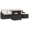 vidaXL Tuin Sofa Set 6 pcs Zwart poly rattan