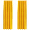 vidaXL Verduisterende gordijnen 2 st Mosterdgeel 140 x 245 cm fluweel