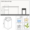 LECHUZA Plantenbak CANTA Stone 40 High ALL-IN-ONE steengrijs