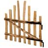 vidaXL Gebogen hekdeur 100 x 90 cm Ge&iuml;mpregneerd Hazelhout Bruin