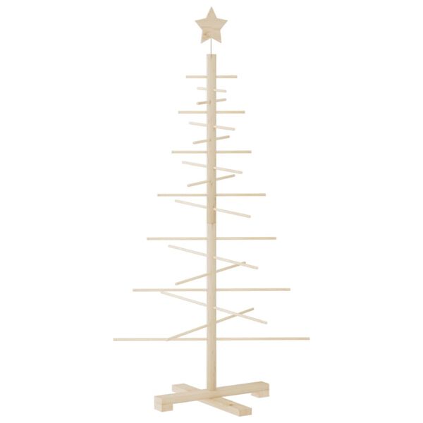 vidaXL Kerstdecoratie kerstboom 125 cm massief grenenhout