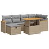 vidaXL 8-delige Loungeset met kussens poly rattan beige