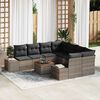 vidaXL Tuin Sofa Set 9 pcs Grijs