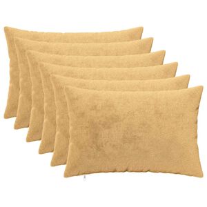 vidaXL Kussen met kussen HEERLEN 6 st Taupe Flanel