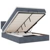 vidaXL Ottoman bed met matras en LED's 140x190cm fluweel donkergrijs