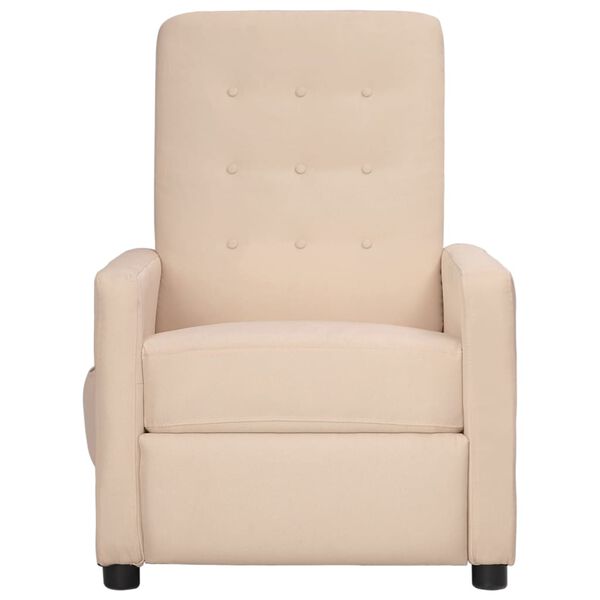 vidaXL Fauteuil verstelbaar stof taupe